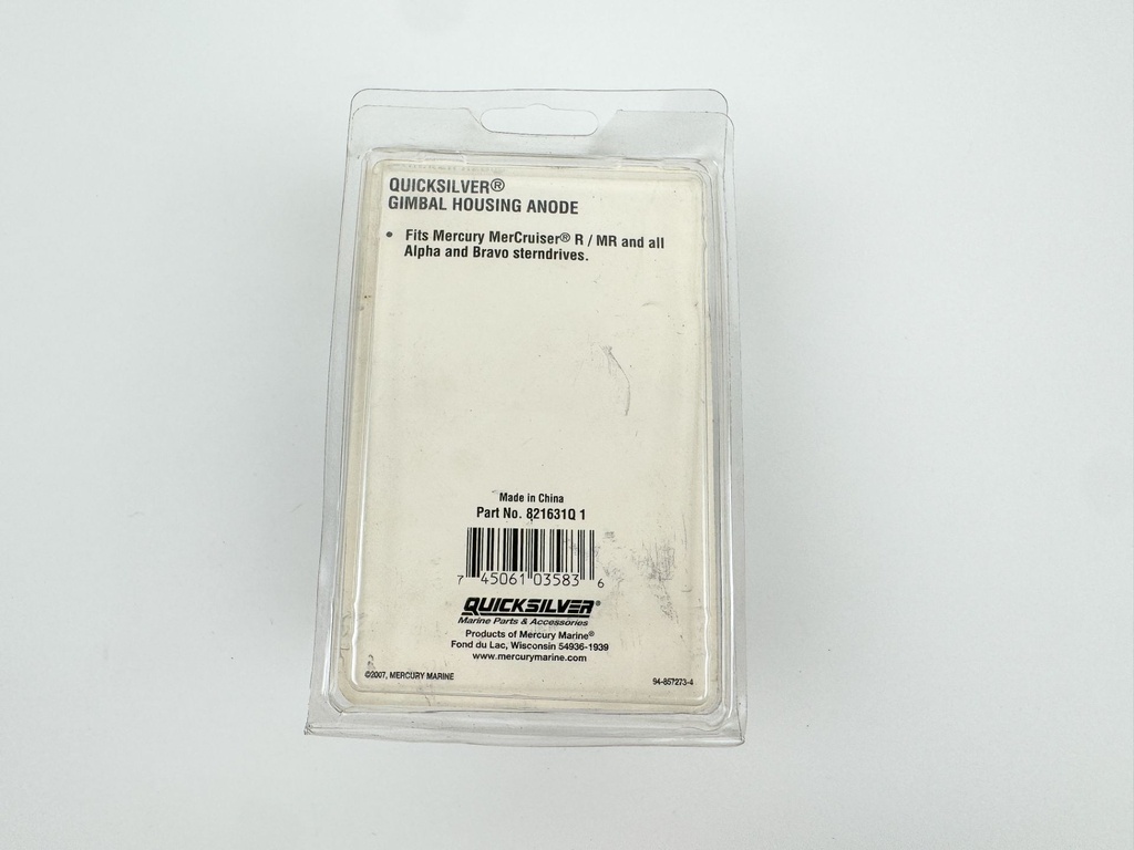 Mercury Quicksilver Gimble Housing Anode Kit 821631Q1