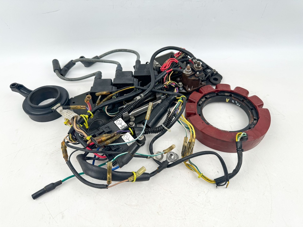2000 Mercury 90 HP 2 Stroke Outboard Complete Electrical Setup Stator Trigger Harness Regulator