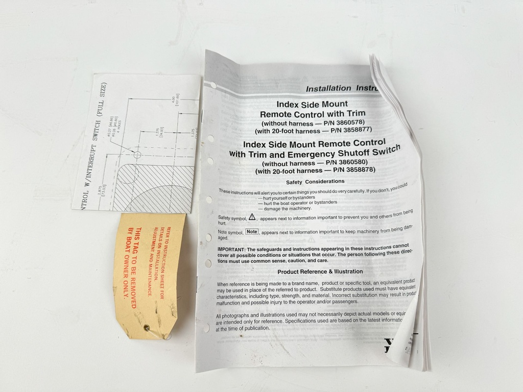 Volvo Penta Side Mount Control Box Binnacle Parts 3885628 Brand New