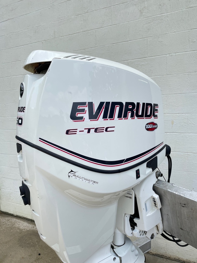 2009 Evinrude Etec 150HP Outboard W/ 25" Shaft 2 Stroke - 670 Hours