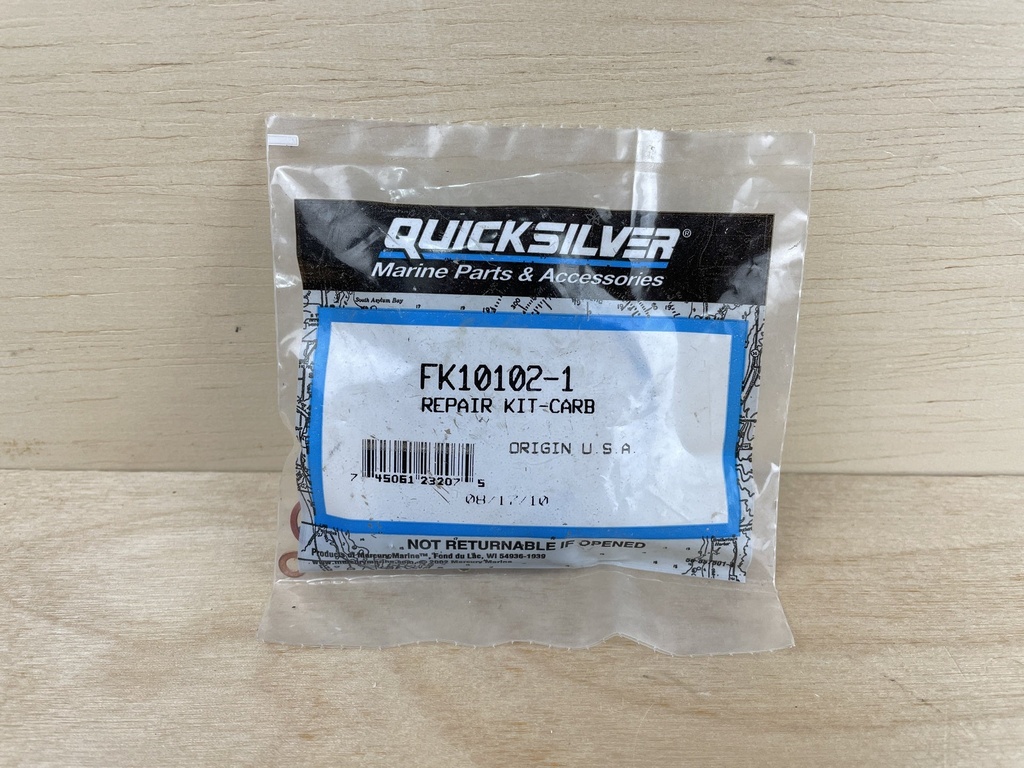 Mercury Quicksilver Carburetor Repair Kit FK10102-1 Brand New
