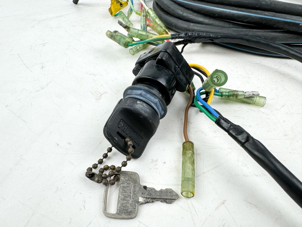 Yamaha Sidemount Ignition Switch Harness 15ft w/ Key Switch