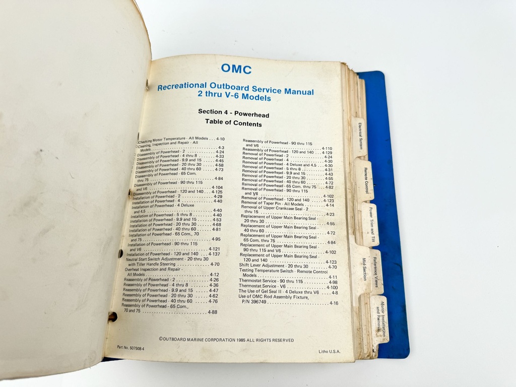 1985 Evinrude Service Manual Recreational Models Book Set