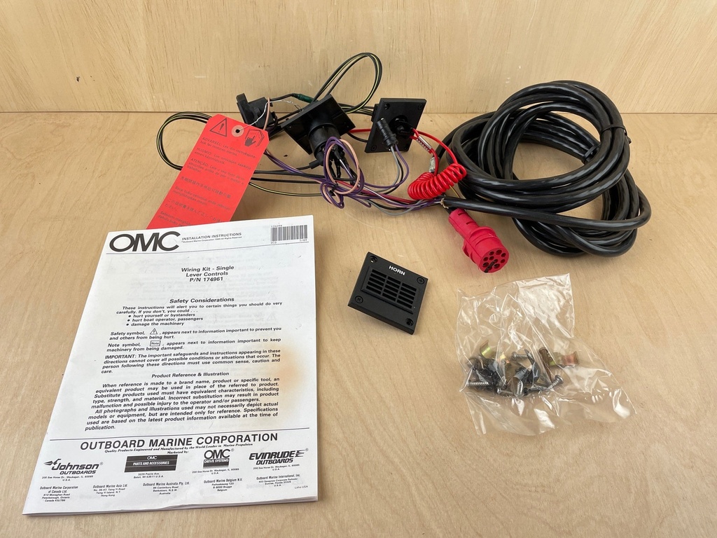 OMC Johnson Evinrude Single Engine Wiring Kit Red Plug 174961 Brand New