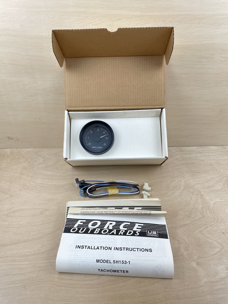 Force Outboard Tachometer Gauge Tach 5H153-1 Brand New OEM