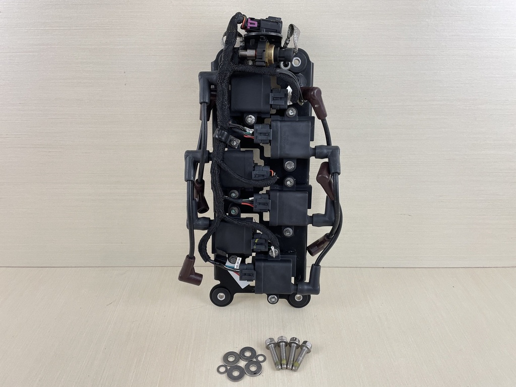 2008 Mercury 225HP ProXs Optimax Ignition Coil Set With Plugs & Plate 8M0077471