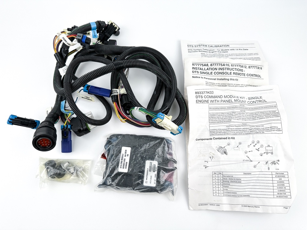 Mercury Smartcraft DTS Boat Command Module Kit Missing Key 893377K03