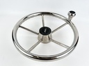 Boston Whaler Stainless Steel Steering Wheel W/ Turning Knob 13" 5 Spoke