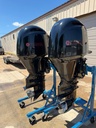 Twin 2017 Yamaha F150 150HP 4 Stroke Outboard Engines 25" Shaft - 205 Hours