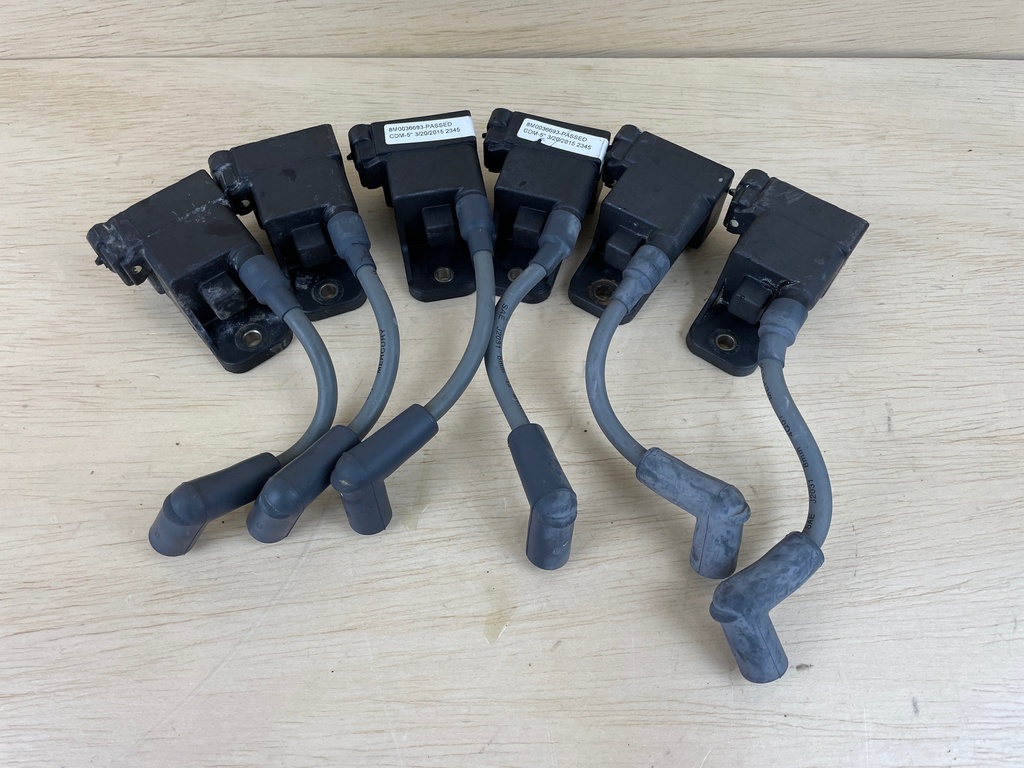 2003 Mercury 150HP Outboard Engine 2 Stroke CDM Module Ignition Coil Set 827509T7