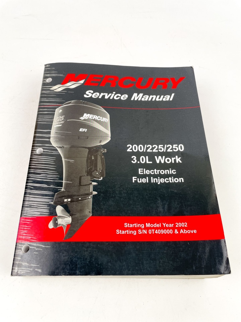 Mercury Service Manual 200/225/250 3.0L Work Electronic Fuel 90-884294R01