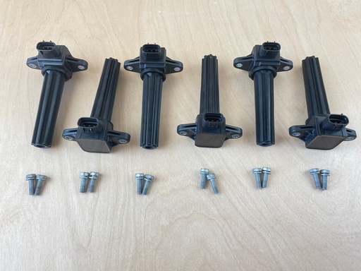 [4291] Yamaha 250HP 3.3L 4 Stroke Outboard Ignition Coil Assembly Set Of 6 6P2-82310-01-00