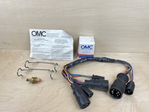 [7022] Johnson OMC Evinrude Second Station Instruement And Trim Cable Kit 174278 New
