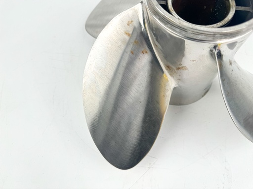 [022163] Evinrude Johnson Cyclone Stainless Steel Prop Propeller 14 1/8" x 18P Counter LH