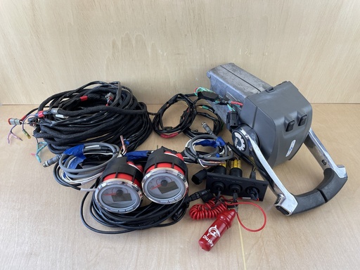 [008137] Evinrude Johnson BRP Dual Binnacle Rigging With Key Switch & Gauges
