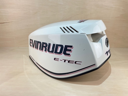 [3081] 2008 Evinrude Etec 115HP Outboard Engine Top Cover Cowling White