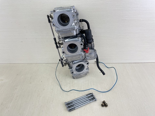 [010524] 2008 Yamaha 70HP 2 Stroke Outboard Carburetor Set Bottom Top Middle 1 2 3