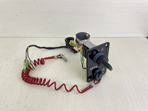 [010988] 704-82570-13-00 Yamaha Single Engine Outboard Key Switch Assembly With Key - Good Condition