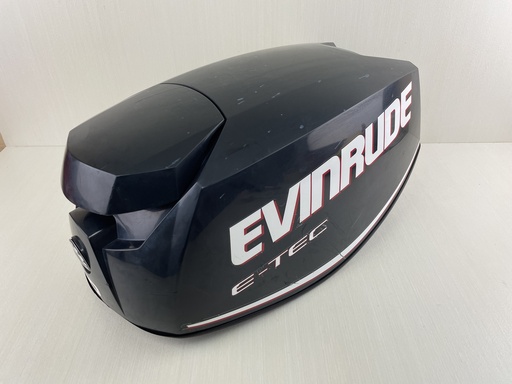 [011416] 2012 Evinrude Etec 30HP Top Cowling Cover Hood Blue 0285823