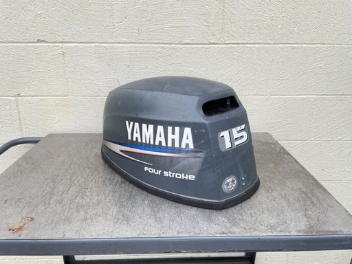 [012481] 2002 Yamaha 15HP 4 Stroke Outboard Top Cowling Cover 66M-42610-10-4D