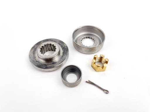 [019156] Yamaha F70 4 Stroke Outboard Thrust Washer Spacer Bushing & Castle Nut
