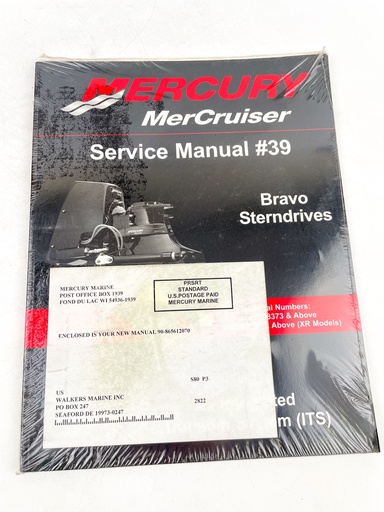 [019497] Mercury MerCruiser #39 Bravo Sterndrives 8-ITS Service Manual 90-865612070
