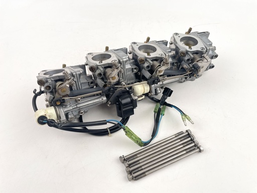 [019903] 03-04 Yamaha 90HP 4 Stroke Outboard  1 2 3 4 Carburetor Set Of 4 - Good Condition