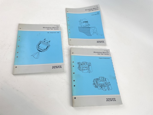 [023416] VOLVO PENTA Workshop Manuals LOT OF 3 "MD" Models 7796431-0 7796485-6 7735296-1