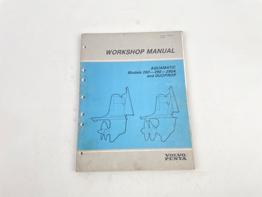 [023386] WS Volvo Penta Aquamatic Models 280-290-290A & Duoprop Workshop Manual 7731624-8