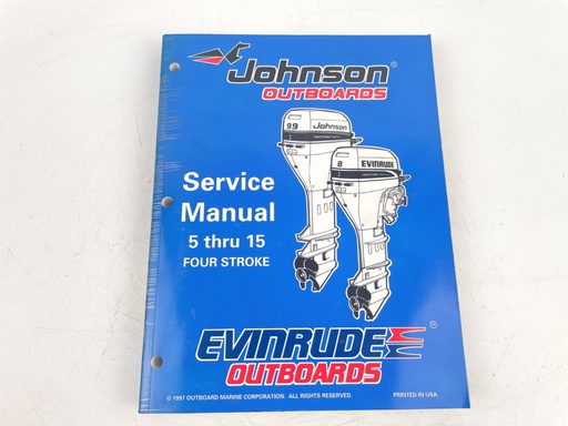 [023587] 1998 Johnson Evinrude Outboards 5 Thru 15 Four Stroke Service Manual 520203