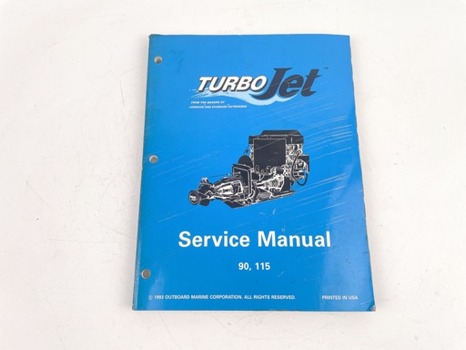 [023569] 1993 OEM JOHNSON OUTBOARD SERVICE MANUAL FOR TURBO JETS 90/115 HP 502138