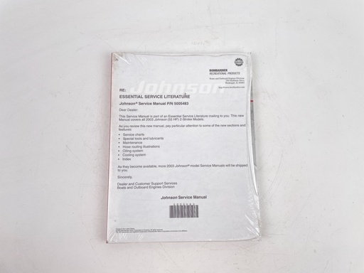 [023696] 2003 Johnson Outboard 55 WRL Commercial ST 2 Stroke Service Manual 5005483