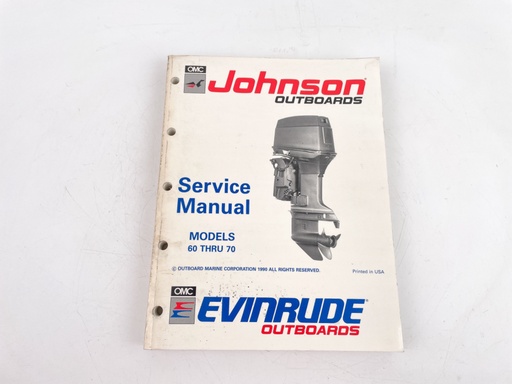 [023615] 1991 Evinrude/Johnson "EI" Service Manual 60 thru 70 HP Models 507948