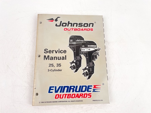 [023782] 1997 EU Johnson Evinrude outboard 25 35 hp 3 cylinder factory manual 507264