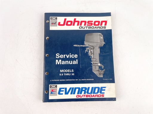 [023749] 1991 OMC Johnson Evinrude "EN" 9.9 thru 30 HP Model Service Manual 508142