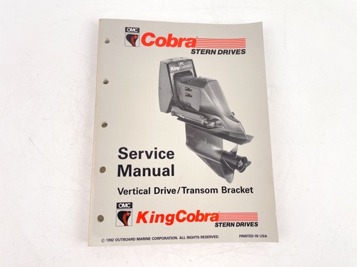 [023814] OMC Cobra Stern Drives Service Manual Vertical Drive/Transom Bracket 508289