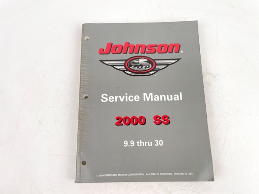 [023746] 2000 Johnson Outboard Motor SS 9.9 thru 30 Service Shop Repair Manual 787067