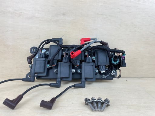 [3837] 2008 Mercury 225HP Optimax Outboard Ignition Coil Set With Mounting Plate 883778A01