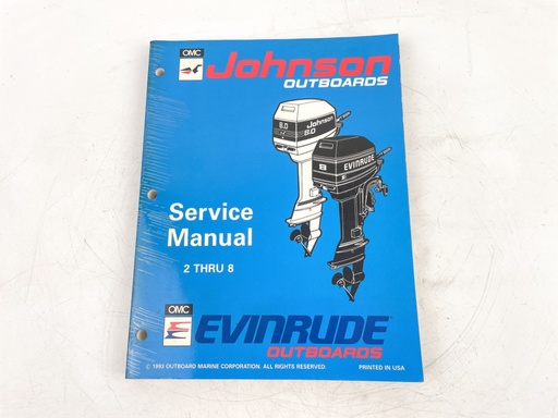 [023843] 1994 ER Johnson Evinrude outboard 2 thru 8 hp factory service manual 500606
