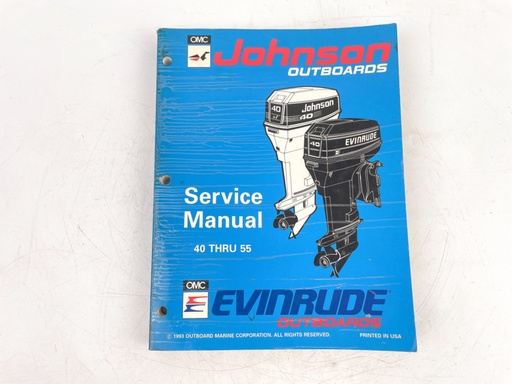 [023833] OEM 1993 JOHNSON/E OUTBOARD SERVICE MANUAL 40-55 MODELS 500608