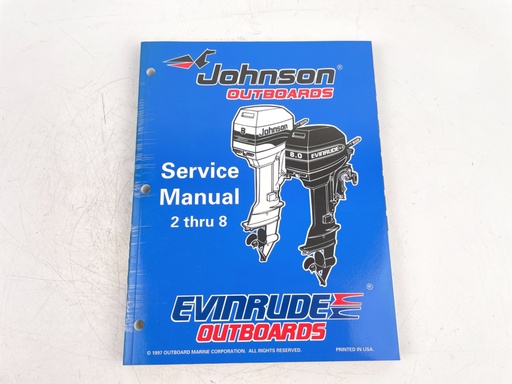 [023825] Johnson Evinrude Outboards 2 Thru 8 Service Manual 520202