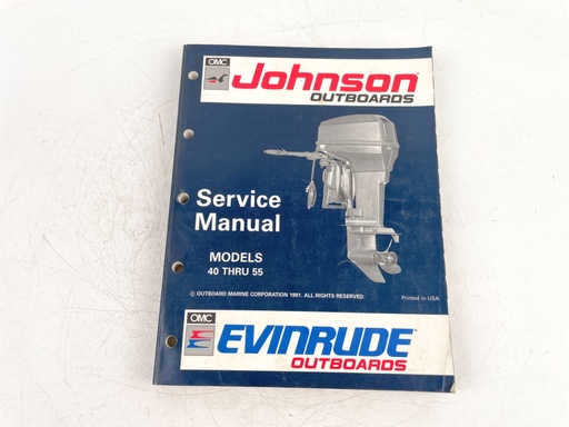 [023881] 1991 Evinrude Johnson Outboard 40 thru 55 HP Shop Service Manual 508143