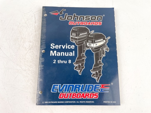 [023877] OMC Evinrude Johnson Outboard Service Repair Manual "ED" 2-8 HP 1996 507120