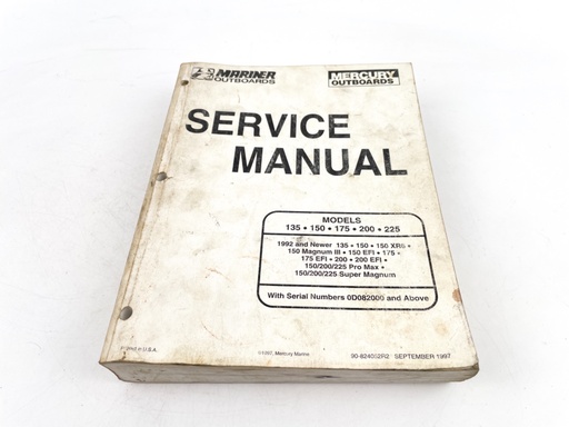 [019798] Mariner Mercury Service Manual September 1997 90-824052R2