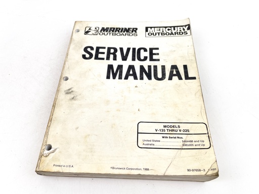 [019786] Mercury Mariner Outboards V-135 thru V-225 Service Manual 90-97658--3