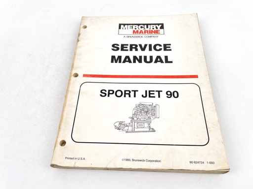 [019748] 1993 Mercury Marine 90 Sport Jet Service Manual 90-824724
