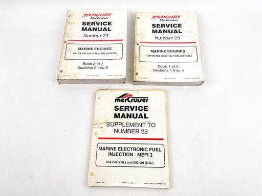 [019780] 1999 MerCruiser #23 Service Manual Set 454 502 GM Marine Engine 90-861326-1