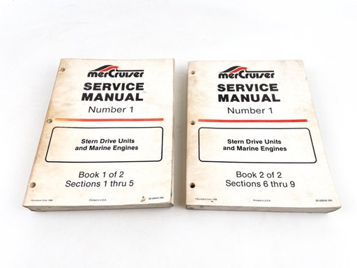 [019756] Mercruiser Service Manual #1, Stern Drive Units & Engines, Book 1 & 2 90-68648