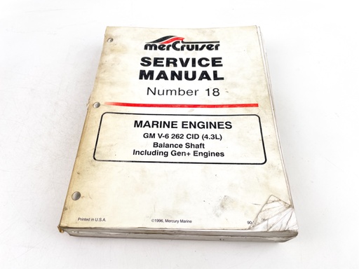 [019742] MerCruiser #18 Marine Engines GM V-6 262 CID 4.3L Service Manual 90-823226--1