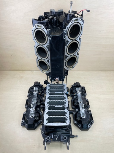 [3875] 2008 Mercury 225HP Optimax Outboard Cylinder Block Assembly Powerhead 899162A06